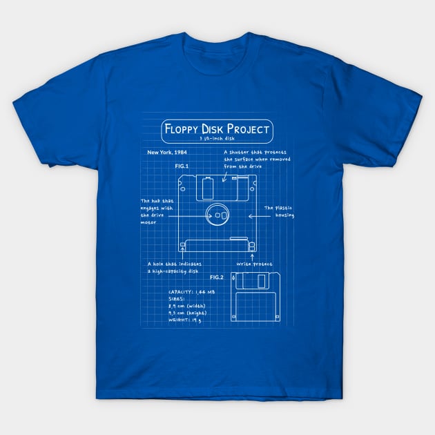 Floppy Disk Project T-Shirt by ShirtBricks